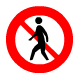 Biển báo cấm người đi bộ