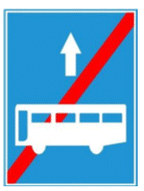 Biển số R.412i: Kết thúc làn đường dành cho xe ô tô khách